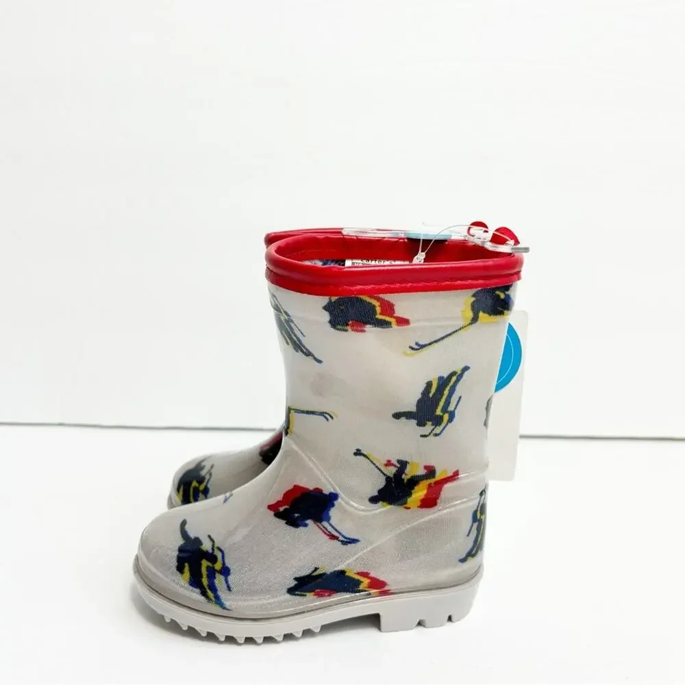 CARTER'S BOY PRIME RAIN BOOT GREY SIZE 4 BRAND NEW WITH TAGS